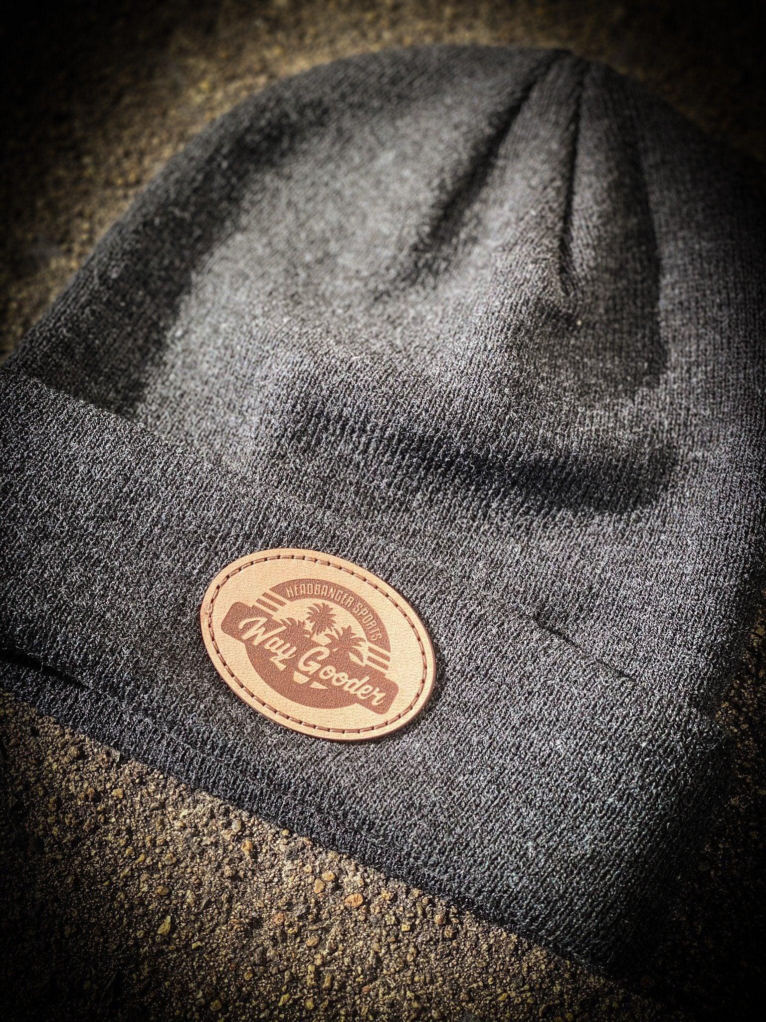 Headbanger Sports Way Gooder Leather Patch Beanies: Multiple Colors - Image 3